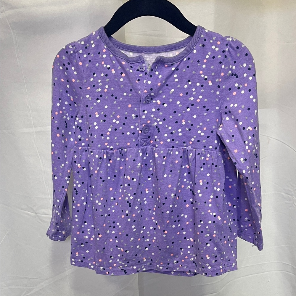 Jumping Beans baby Lavender Confetti Long Sleeve tunic size 24 months